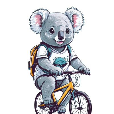 Koala riding on sports cycling hoodie  Unisex