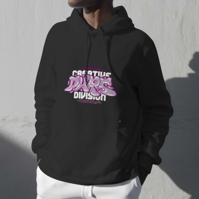 Women hoodies - design pink and black
