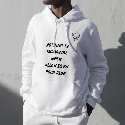 Nothing is impossibe when  Allah is by your side hoodie