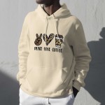 hoodie design peace love coffee
