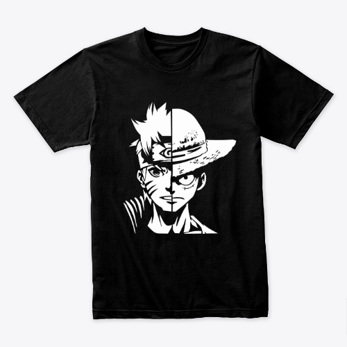 naruto and monkey d luffi are two face shirt