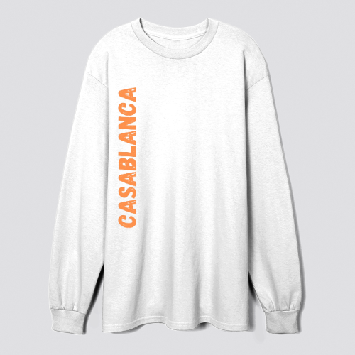 CASABLANCA Vertical Orange Text Sweatshirt
