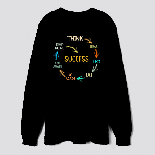 think idea try do, do again and again keep doing success shirt, motivation quote
