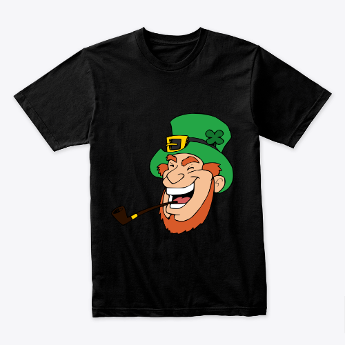 Smiling Leprechaun With Pipe