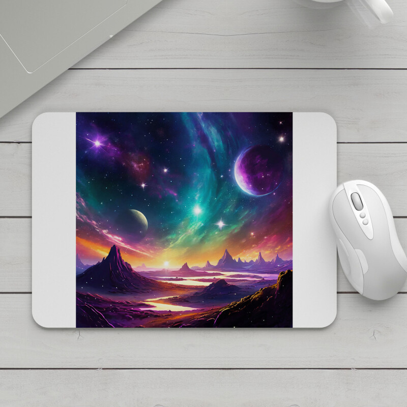Galaxy Fantasy Landscape mouse pad