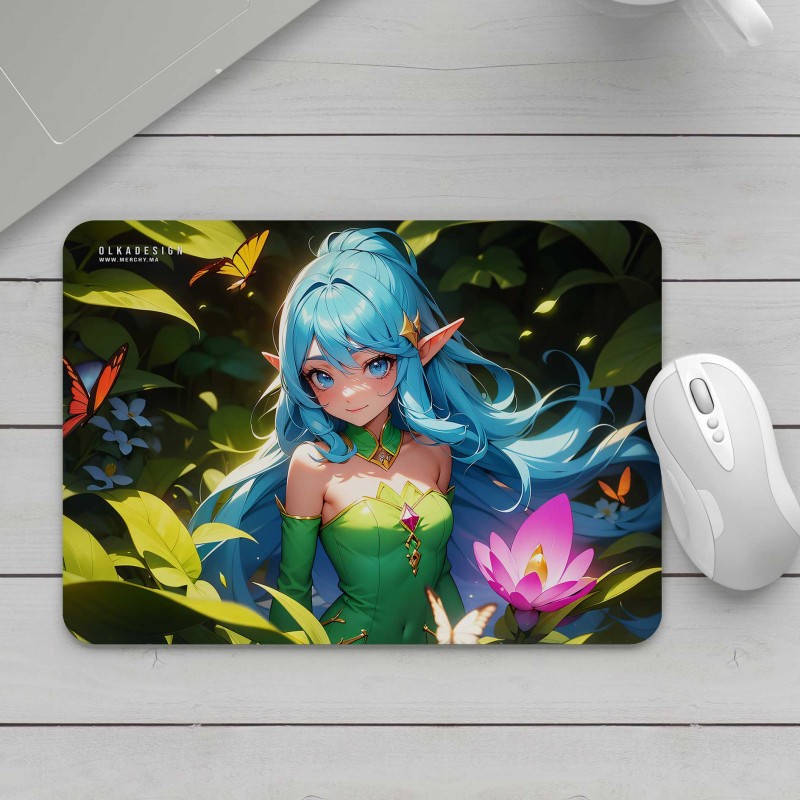 anime fantasy elf girl mouse pad
