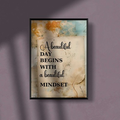 Quote wall art, A beautiful day beging with a beautiful mind.