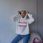 never give up girl hoodie