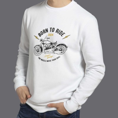 Black White Grunge Motorcycle Sweatshirt