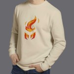 Sweatshirt with fire