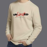 White Red Simple Typography Sweat-shirt