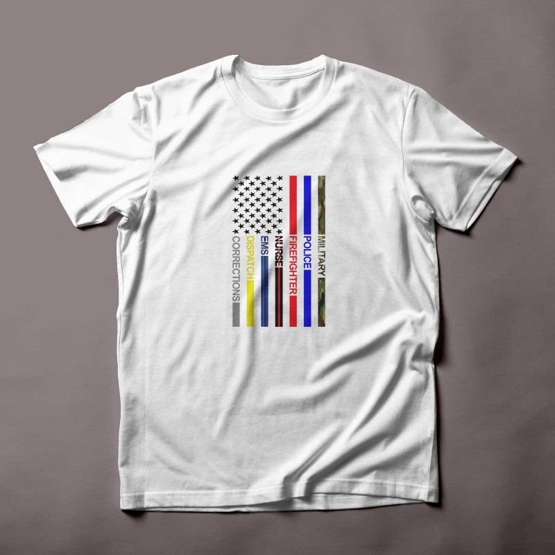 First Responders Hero Flag T-Shirt