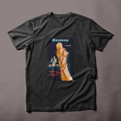 T-Shirt Design: "Camel and Moroccan Culture Art