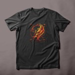 A shirt with fire