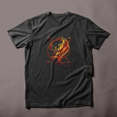 A shirt with fire
