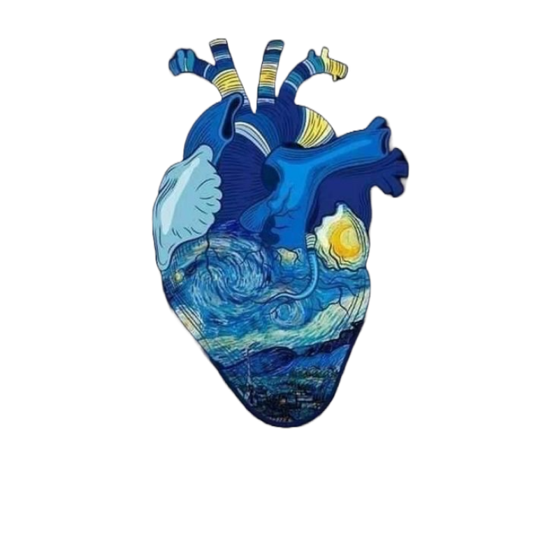 Van Gogh Heart Hoodie