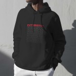 Black And Red Modern Futuristic Graphic Hoodie