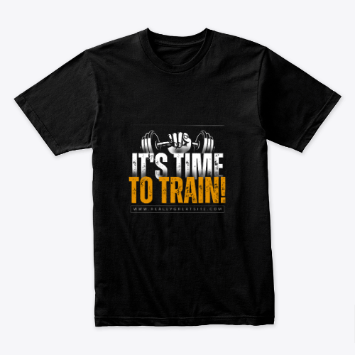 t-shirt Black and White Simple Fitness Gym