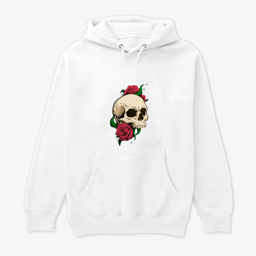 flowers skull hoodie