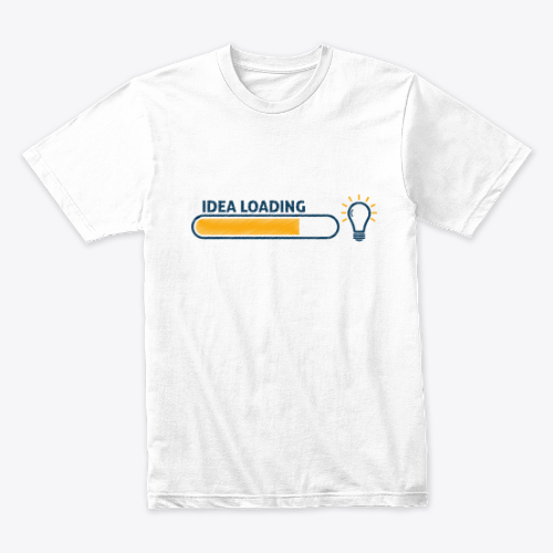 Idea Loading Shirt with Light Bulb and Loading Bar Long Sleeve