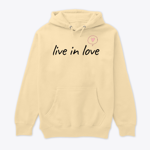 Live in Love Typography hoodie