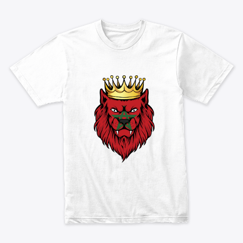 Morocco Lion King Flag T-shirt