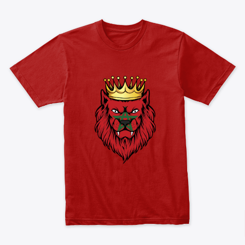 Morocco Lion King Flag T-shirt