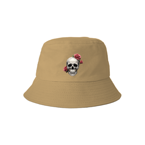 A skull Roses, Floral Skull ,squelette tête  - Bob hat