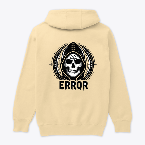 Mysterious Error A haunting skull enveloped in mystery Squelette tête- Backside - Hoodie