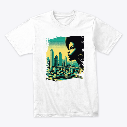 Women and African vibes , Retro 70s The Vibrant Pulse of the City - Tshirt