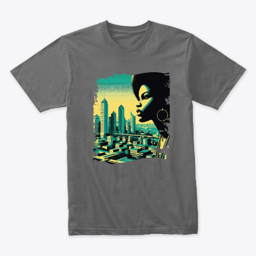 Women and African vibes , Retro 70s The Vibrant Pulse of the City - Tshirt