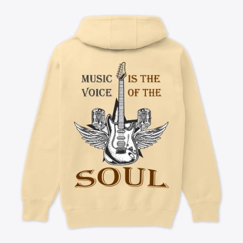 Hoodie Music is the voice of the soul Sticker