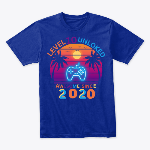 Decade into Gaming: 10-Year-Old Unlocks Level 10 with Birthday Tee.