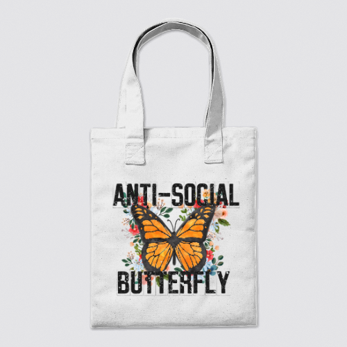 antisocial butterfly totbag