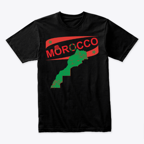 Carte et Drapeau du Maroc Fièrement Marocain