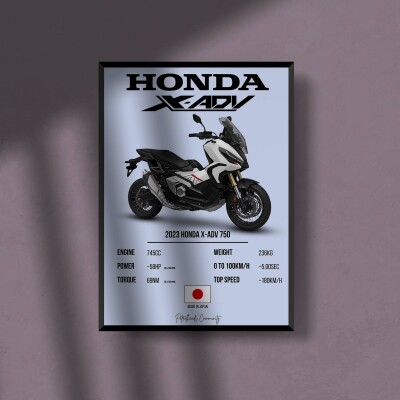 2023 Honda X-ADV 750 SPECS  S1 A4 POSTER
