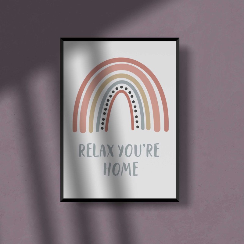 Quote Wall Art, RELAX YOU'RE HOME.
