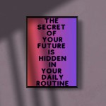 A4 Poster : Unlock Your Future - Inspirational Daily Routine
