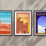 morocco three Poster A4