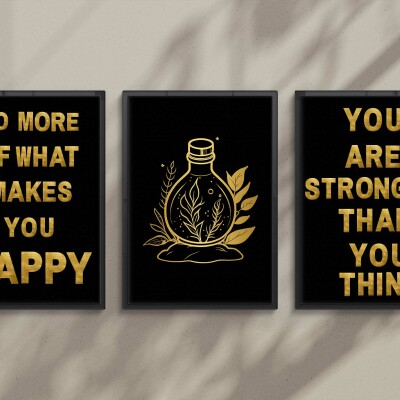 Poster A4 , Strong Girls , 3 Pieces - Merchy store