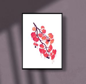 Dripping Autumn Elegance Poster A4