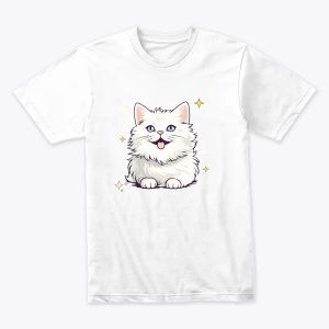Cute White Cat Design