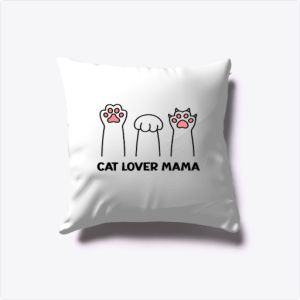 Cat Lover Mama Style Cute Cat Throw Pillow Pillow 30x30