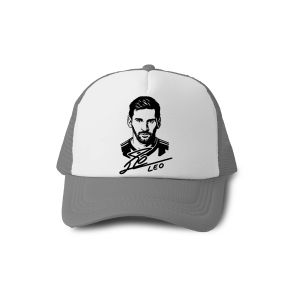 Leo Messi Line Art Portrait – Signature Edition Casquette