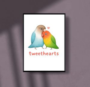 Tweethearts – Lovebirds Poster A4