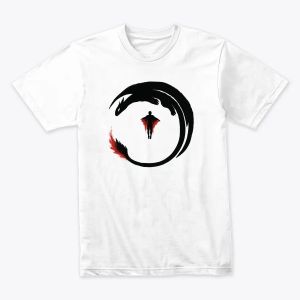 Night Fury & Hiccup Silhouette – Minimalist Dragon Bond Art Tshirt