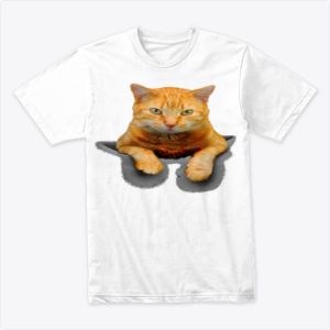 تي شيرت قطط على شكل حقيبة قطط إبداعية على شكل حيوانات قطط Tshirt