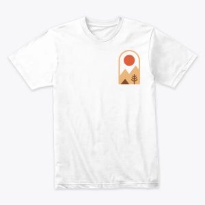 Retro Sunset Mountain Landscape Tshirt