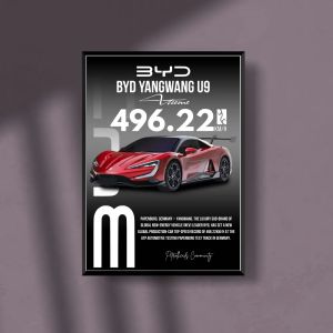 BYD YANGWANG U9 Xtreme WORLD RECORD A4 POSTER
