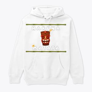 hoodie  "هاكونا ماتاتا" بتصميم قناع تيكي استوائي